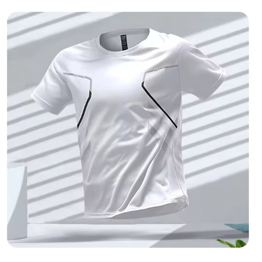 Men'S T-Shirts Sport Running T-Shirt Men Quick-Drying Breathable Short Sleeve round Neck Active Tee Outdoor Workout Men Clothing