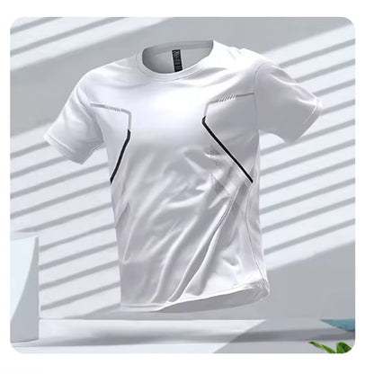 Men'S T-Shirts Sport Running T-Shirt Men Quick-Drying Breathable Short Sleeve round Neck Active Tee Outdoor Workout Men Clothing
