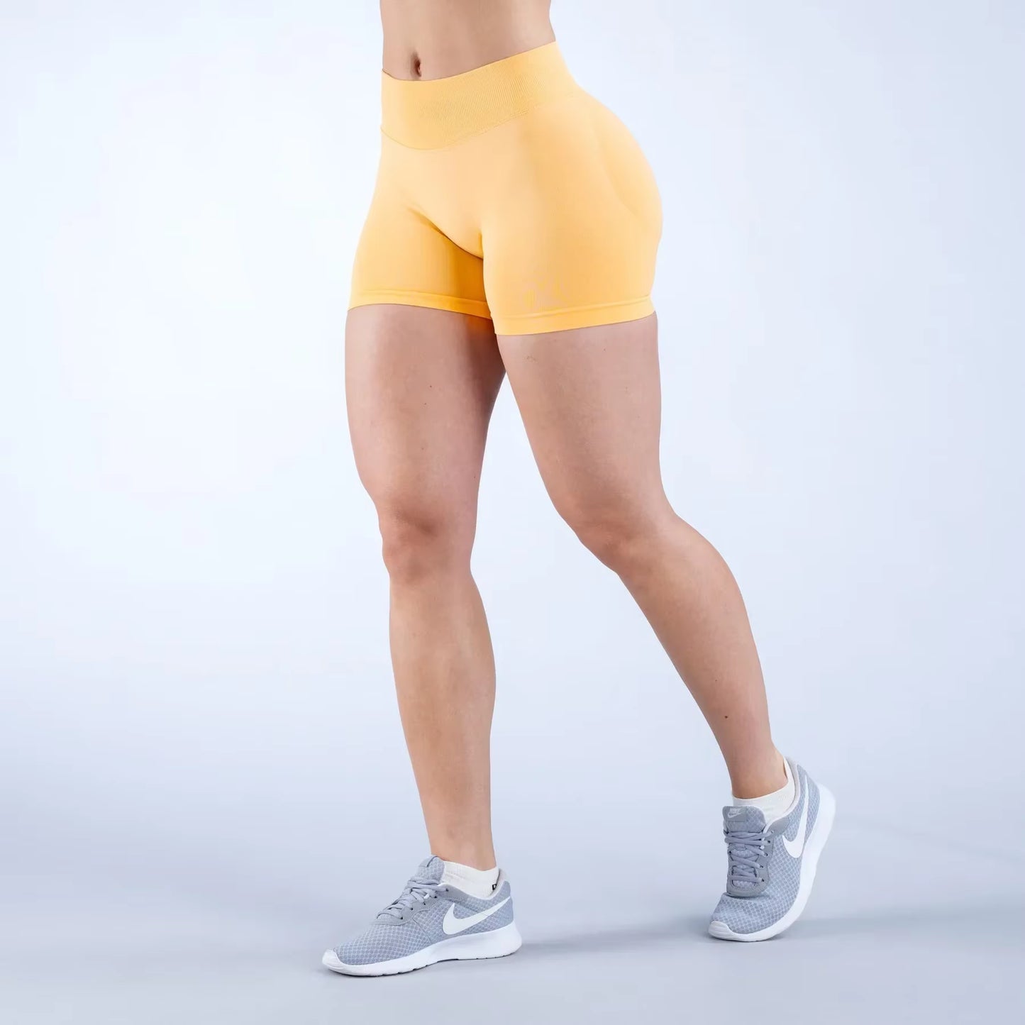 Summer High Waisted Yoga Shorts Women Fashionable and Sexy Running Fitness Pants Solid Color High Elastic Yoga Leggings