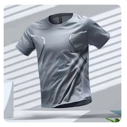Men'S T-Shirts Sport Running T-Shirt Men Quick-Drying Breathable Short Sleeve round Neck Active Tee Outdoor Workout Men Clothing