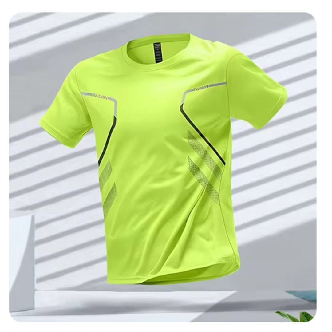 Men'S T-Shirts Sport Running T-Shirt Men Quick-Drying Breathable Short Sleeve round Neck Active Tee Outdoor Workout Men Clothing