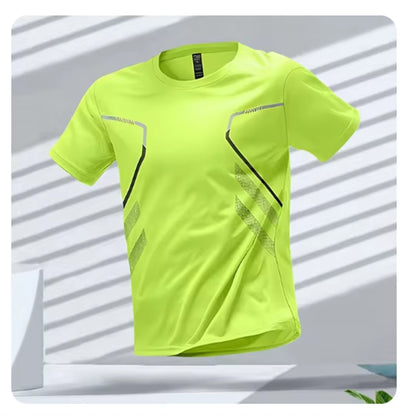 Men'S T-Shirts Sport Running T-Shirt Men Quick-Drying Breathable Short Sleeve round Neck Active Tee Outdoor Workout Men Clothing