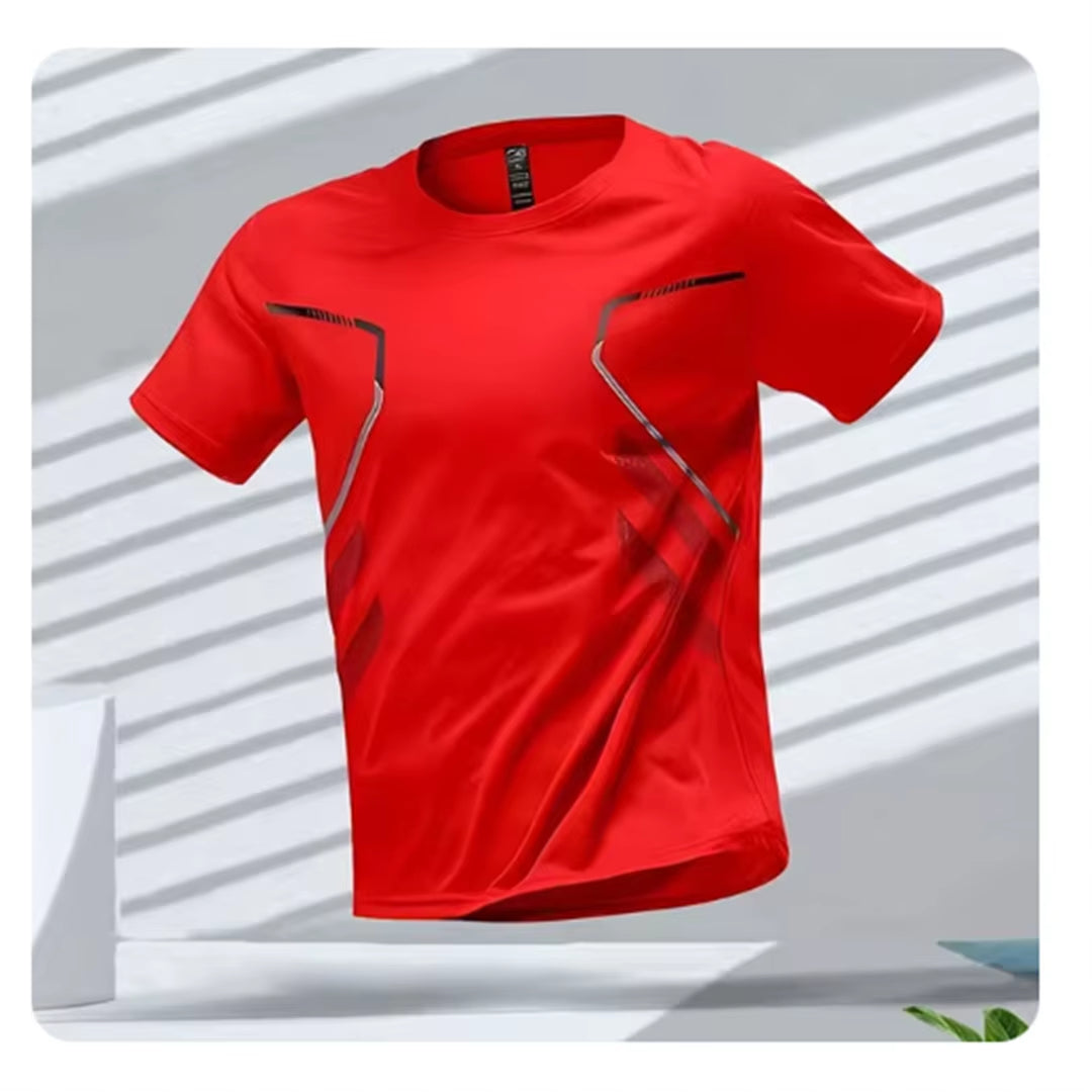 Men'S T-Shirts Sport Running T-Shirt Men Quick-Drying Breathable Short Sleeve round Neck Active Tee Outdoor Workout Men Clothing