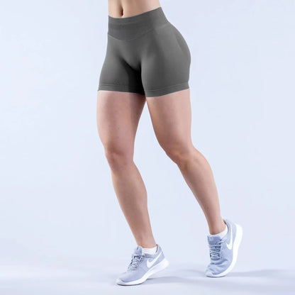 Summer High Waisted Yoga Shorts Women Fashionable and Sexy Running Fitness Pants Solid Color High Elastic Yoga Leggings