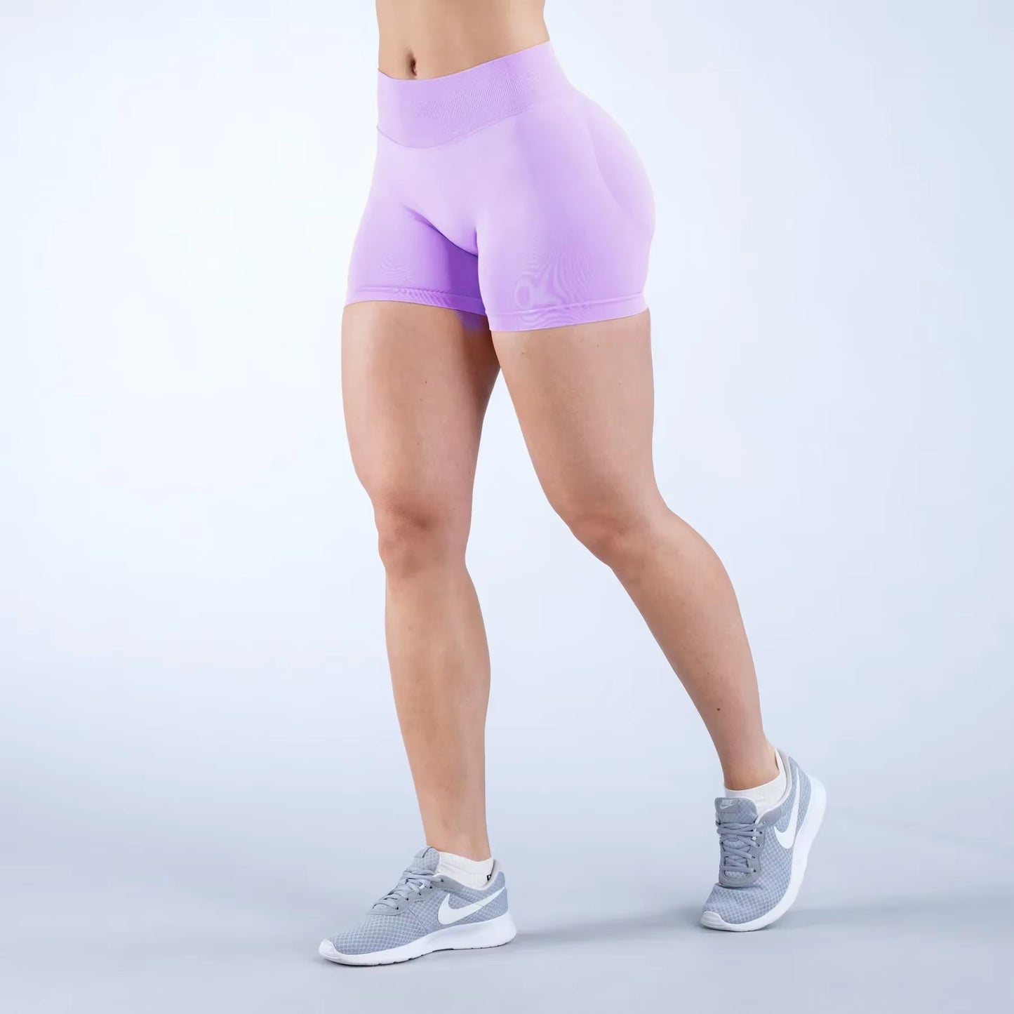 Summer High Waisted Yoga Shorts Women Fashionable and Sexy Running Fitness Pants Solid Color High Elastic Yoga Leggings