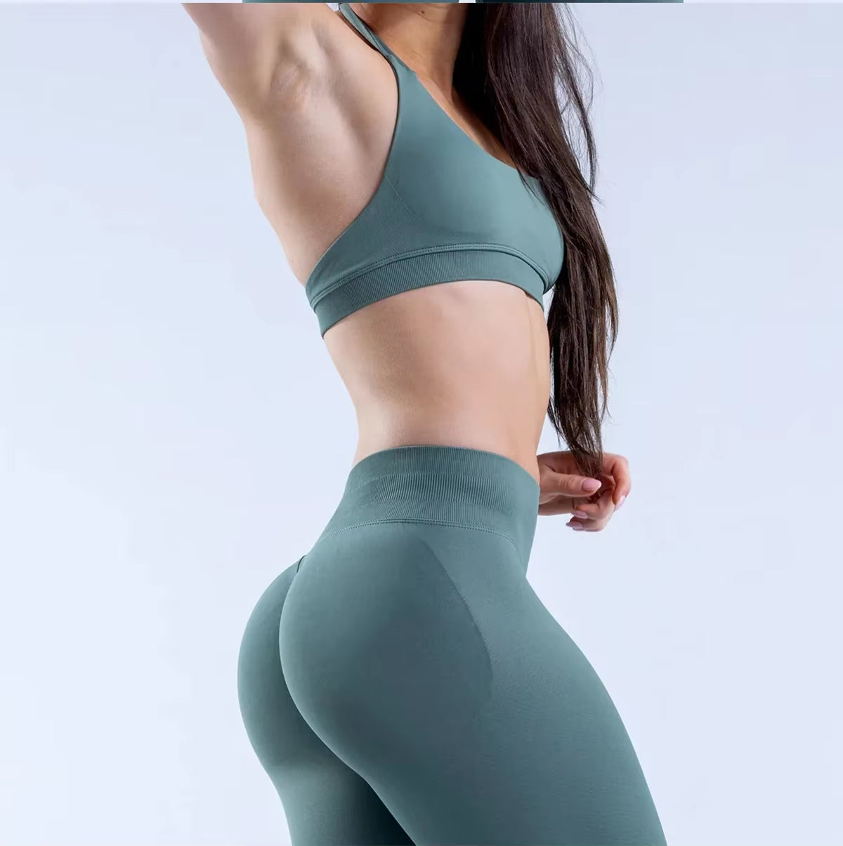 Sports Bra Women Seamless Halter Neck Strap Yoga Bra Sexy Open Back Yoga Top Bra Gym Crop Top Women Clothing
