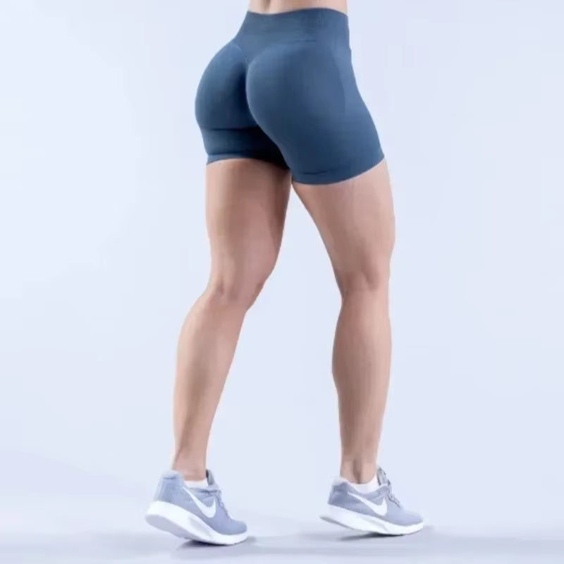 Summer High Waisted Yoga Shorts Women Fashionable and Sexy Running Fitness Pants Solid Color High Elastic Yoga Leggings