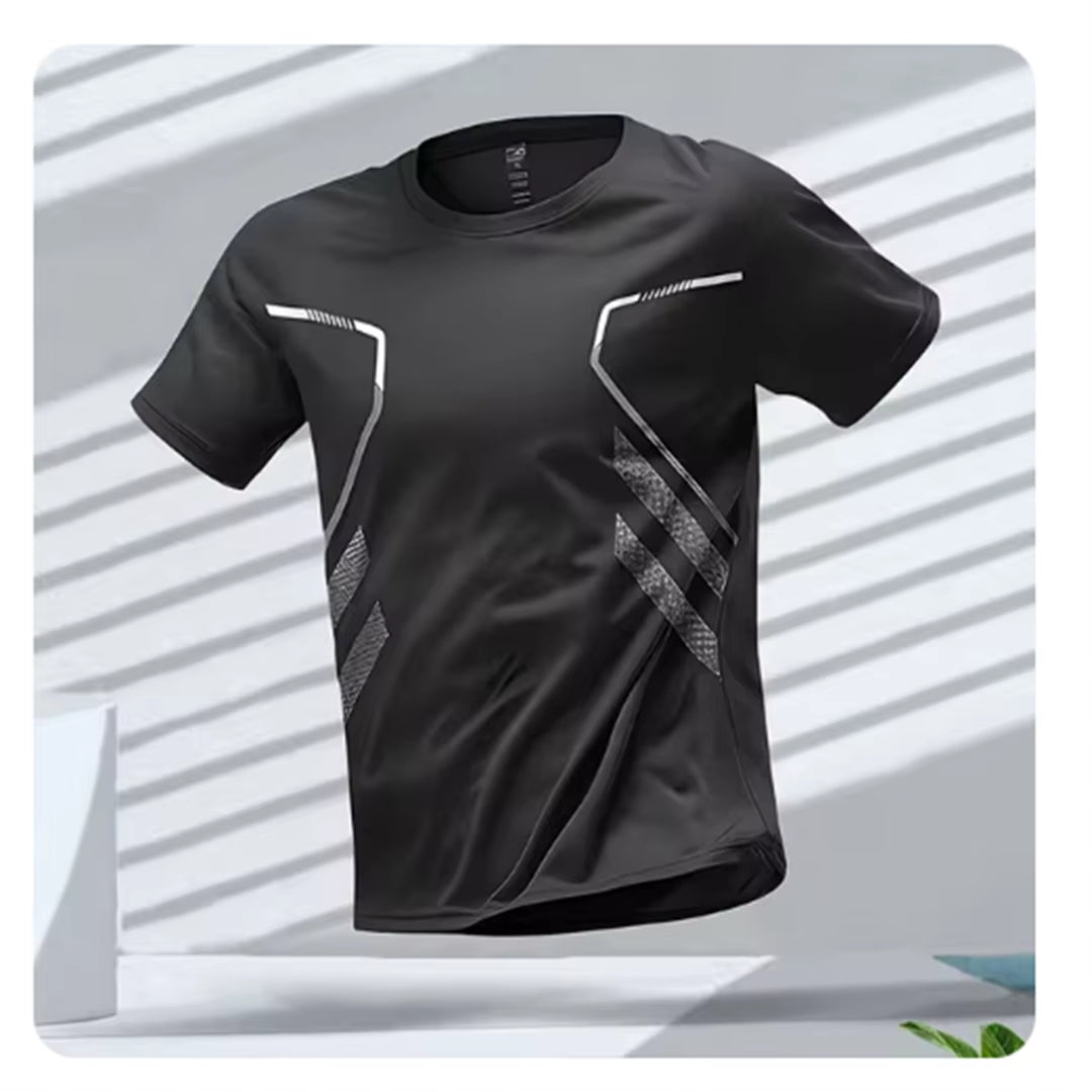 Men'S T-Shirts Sport Running T-Shirt Men Quick-Drying Breathable Short Sleeve round Neck Active Tee Outdoor Workout Men Clothing